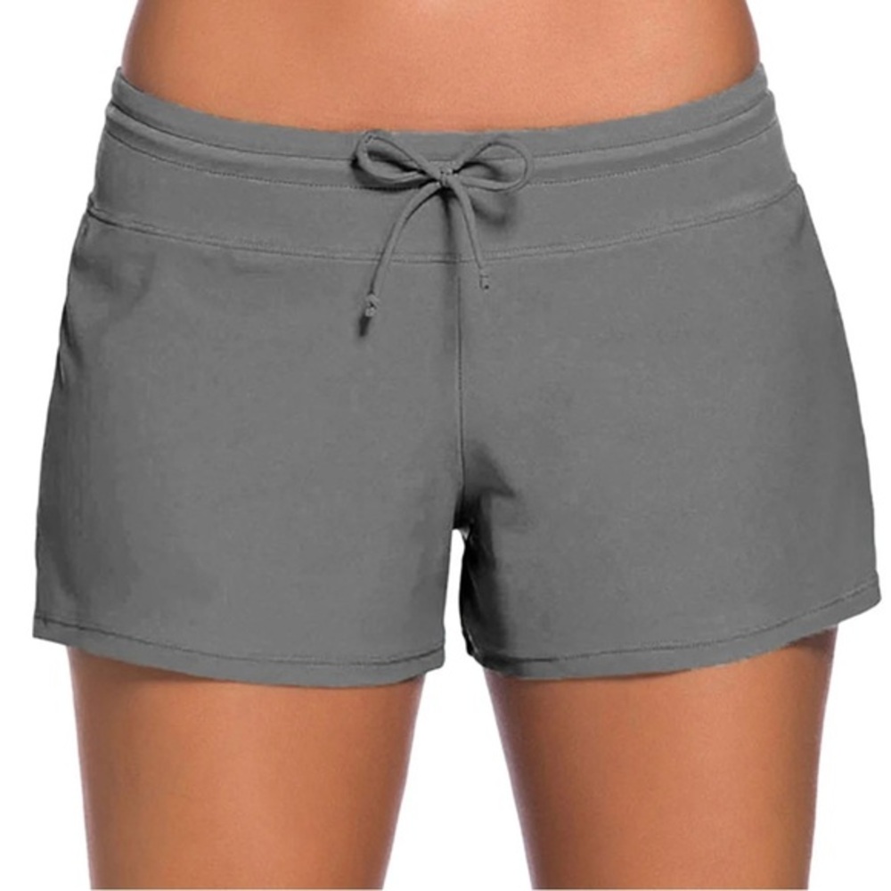 Zeroxposur sz 20 Women's Gray Slate Knit Action Swim shorts w panty style lining